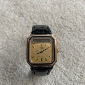 Rare 1980’s  Seiko  James Bond duo display quartz watch